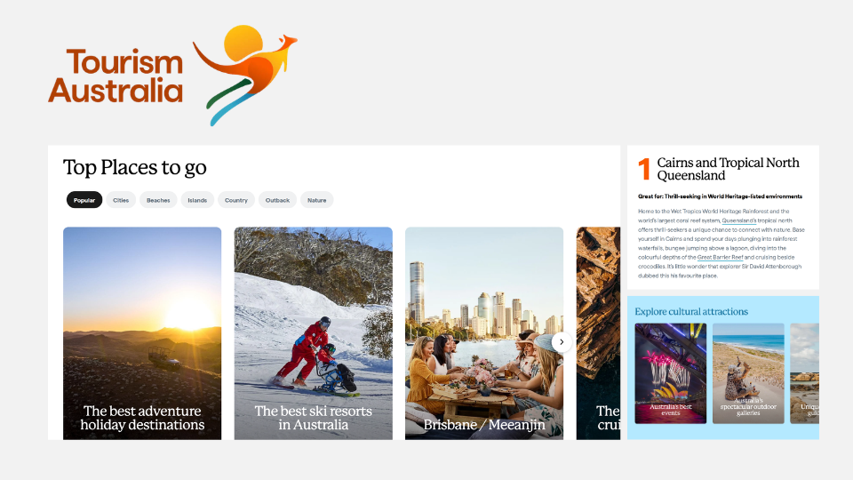 Tourism Australia brand logo match