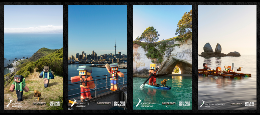 Minecraft New Zealand destinations