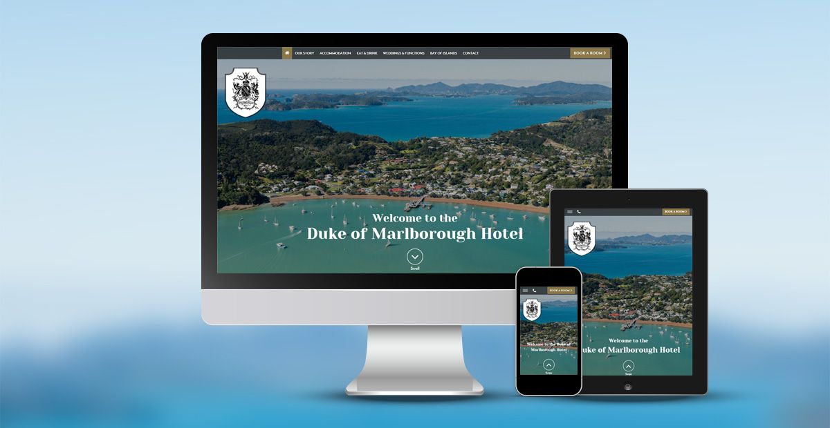 Duke of Marlborough Accommodation Website on Multi Screens