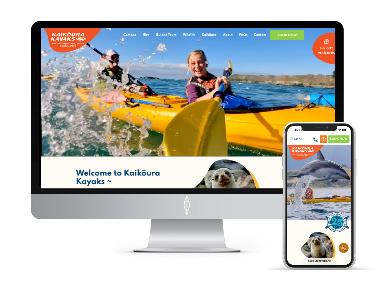 Kaikoura Kayaks website by Tomahawk
