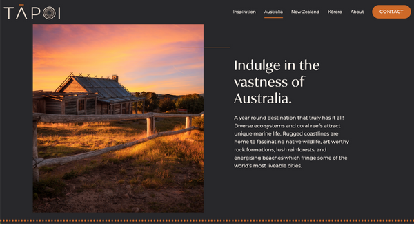 Tapoi Travel website design project