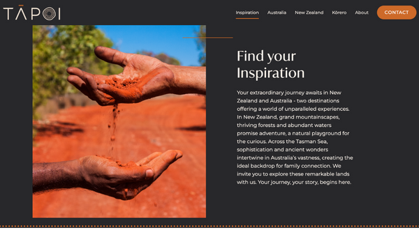 Tapoi Travel website design project