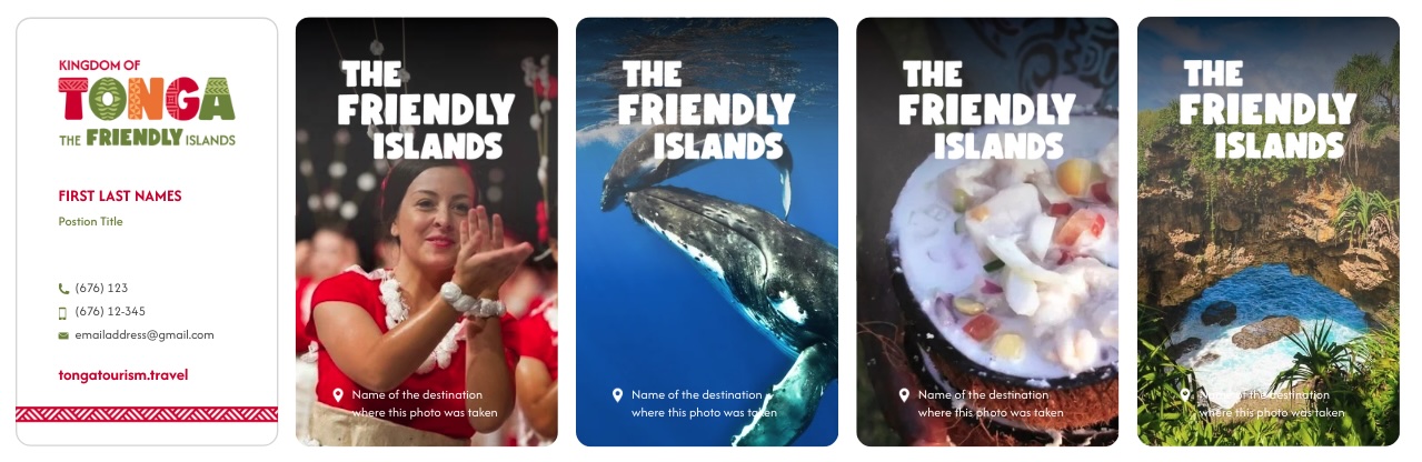 Tonga Tourism business cards